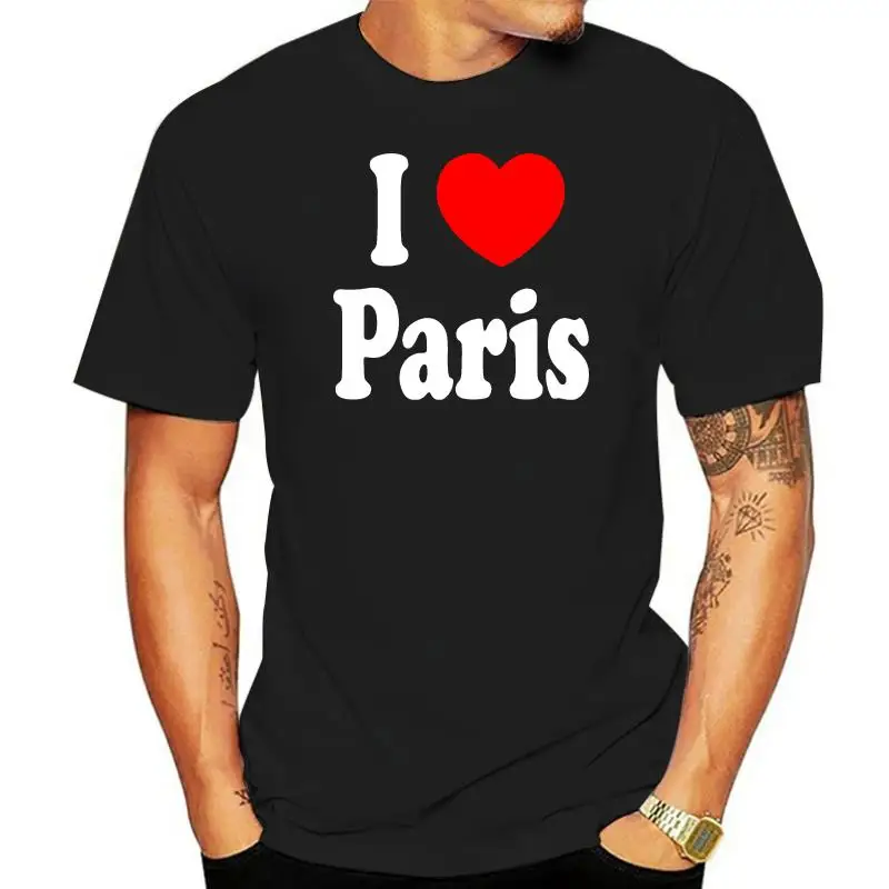 Ljubim Parizu, Črna Tshirt Herren Majica S Kratkimi Rokavi