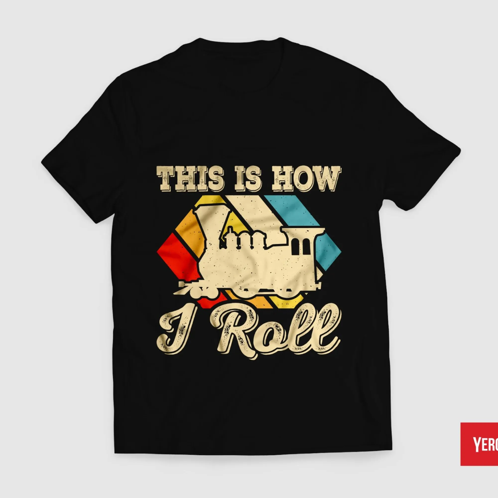To Je, Kako sem Roll Smešno Vlak Vintage Retro T Shirt Ideje Mens Rojstni dan s