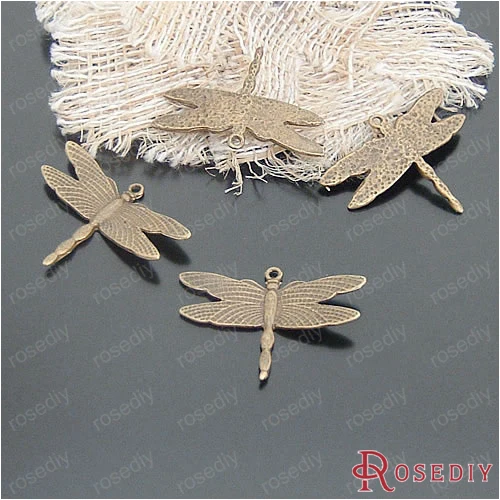 Debelo 36*27 mm Zlate barve Dragonfly Cinkove Zlitine Čare Obeski Diy Nakit Ugotovitve Dodatki za 20 kosov(JM7326)