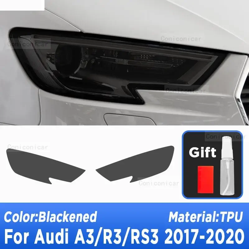Avtomobilski Žarometi Odtenek Anti-Scratch Dimno Črna Zaščitna folija TPU Nalepke Za Audi A3 8V 8Y S3 RS3 2014-2023 Popravilo Opreme
