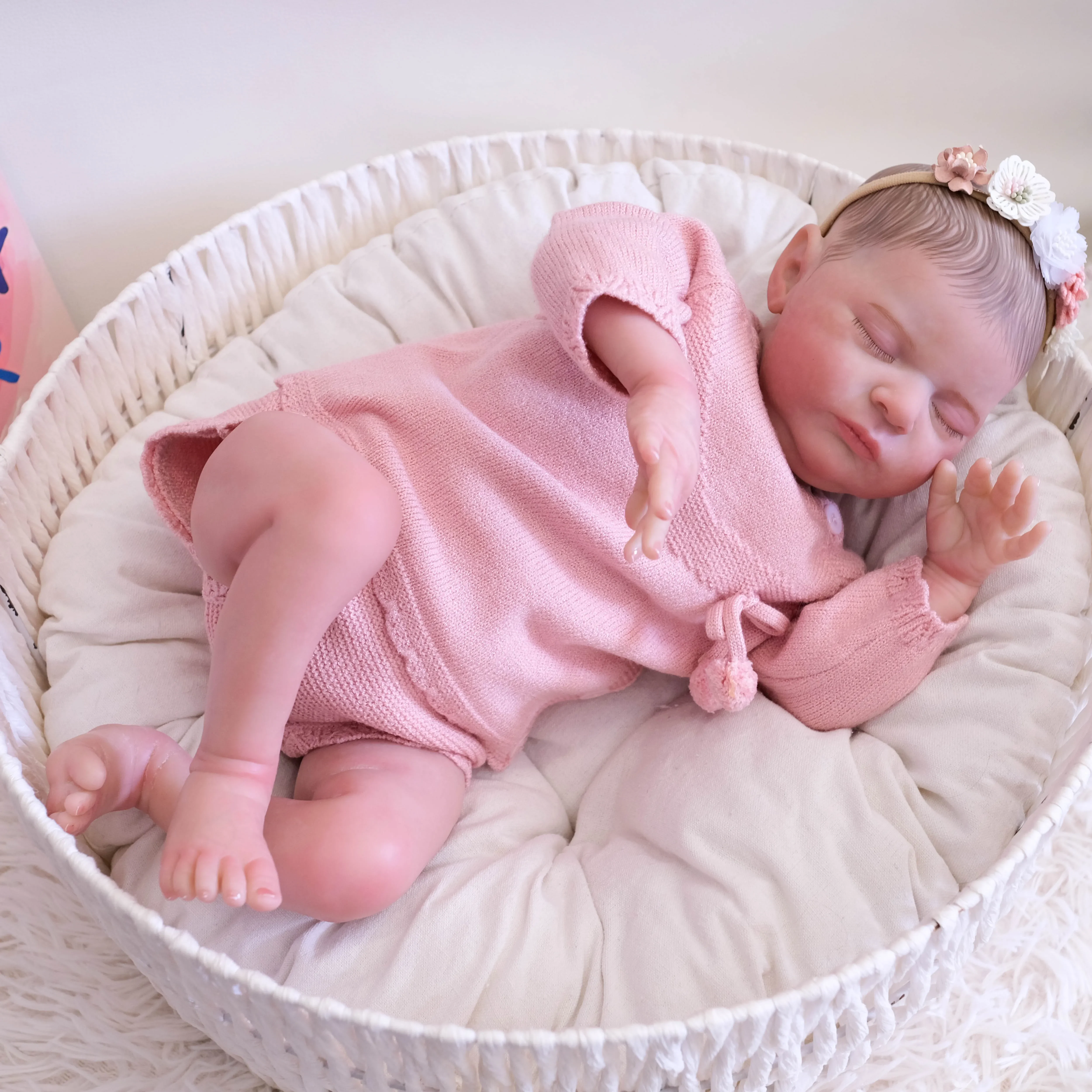 NPK 18 inch Že Končal Prerojeni Baby Doll Laura Novorojenčka Velikost Strani Podrobne Naslikal Kože, Vidne Žile Realno Sliko