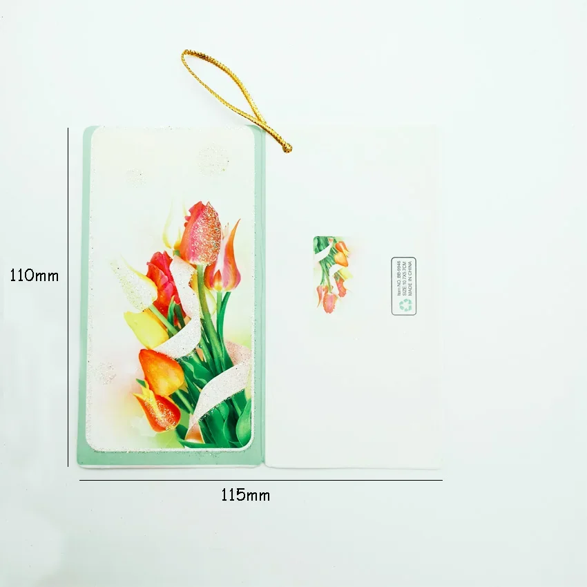 10pcs/paket Romantične Cvet Serije Kawaii Gilding Majhne Voščilnice Ustvarjalne Dopisnica Otroci Darila