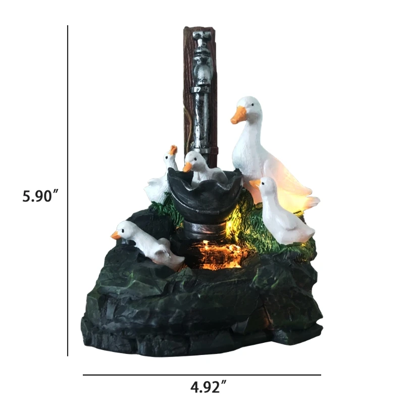 69HC Smolo Raca Kip Vodnjak Luč za Ustvarjalno Živalski Vrt Kip Teras Vodnjak na Prostem Krajine Vrtna Umetnost Smolo Iz