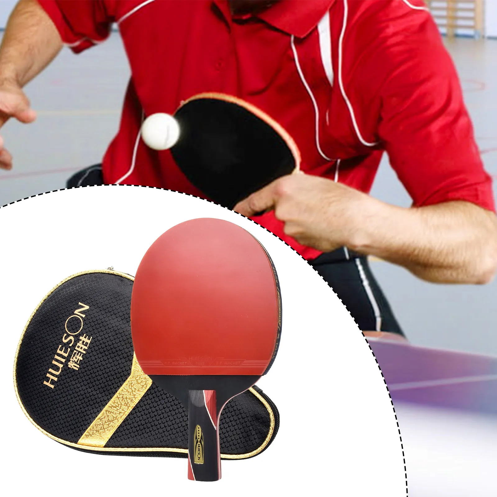 Lopar Primeru Ping Pong Veslo Svetlobe Veslo Ping Pong Strokovno Enotno Lopar Za Namizni Tenis Usposabljanje Ogljikovih Ogljikovih Vlaken+Gume