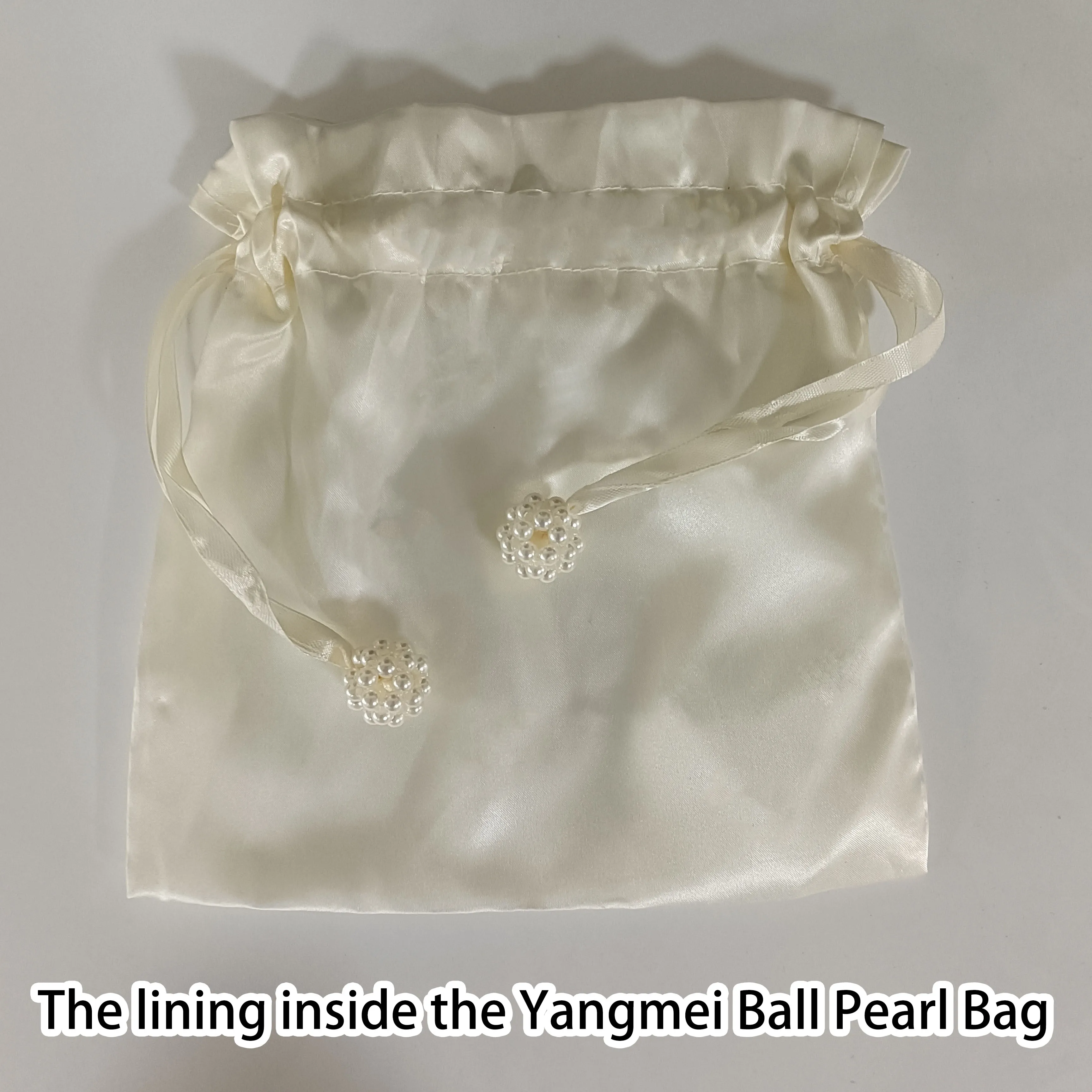 【 Končni Izdelek 】 Moda za Ženske Majhne Crossbody Vrečko Ročno Beaded Torbico Bež Bela Yangmei Žogo Pearl torba Torba